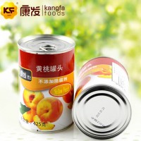 康発黄桃缶詰425g　卸売り外国向けの輸出品質　山東省特産　おやつの果物缶詰