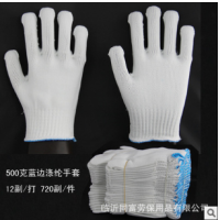 ポリエステル手袋：耐磨耗、滑りにくい、より厚い、糸はもっと緊密、漂白、通気がいい労働保護手袋。